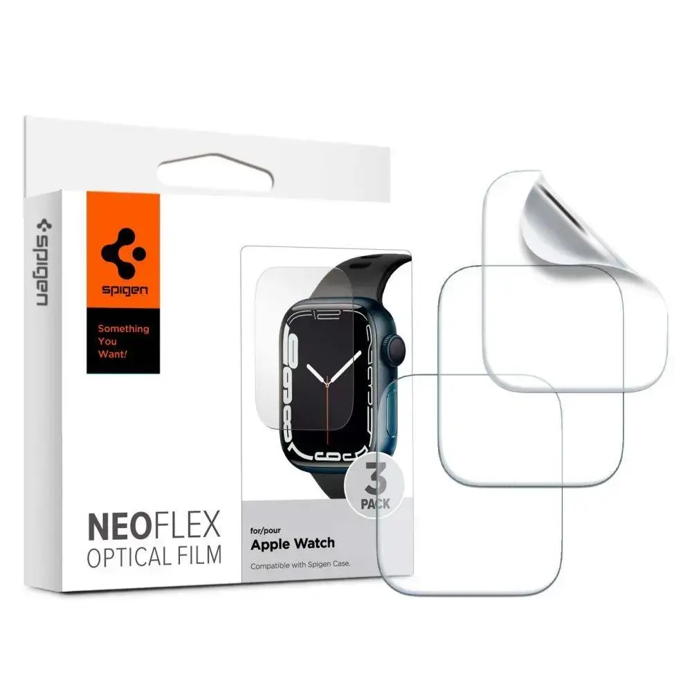 Spigen aizsargplēve priekš Apple Watch Series 4/5/6/7/8/SE (40/41 mm) | caurspīdīga (3 gab.)