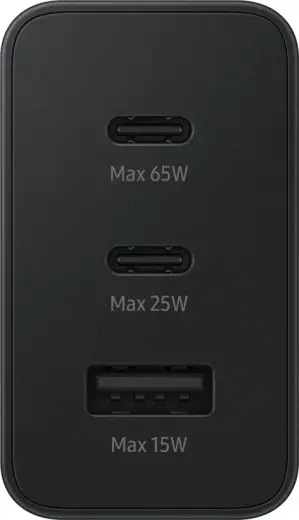 Samsung EP-T6530NBE tīkla lādētājs | 65W | USB-C, USB-A | melns