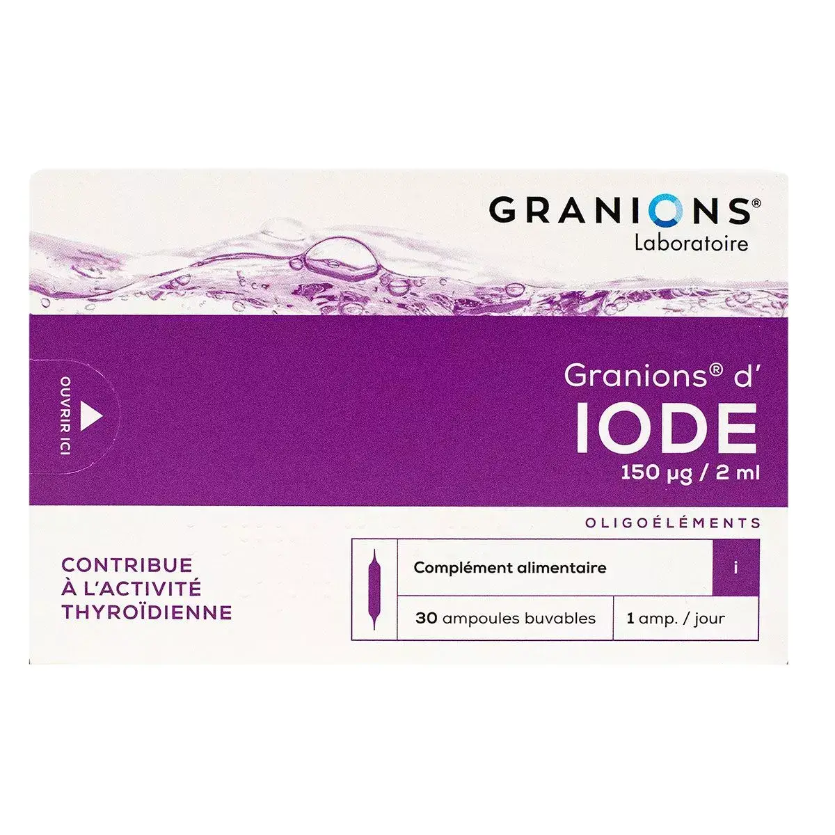 Granions, Of Iodine, Supports Normal Thyroid Function, Hormone Production, Energy Metabolism & Nervous System Health, Syrup, 30 pcs, 2 ml