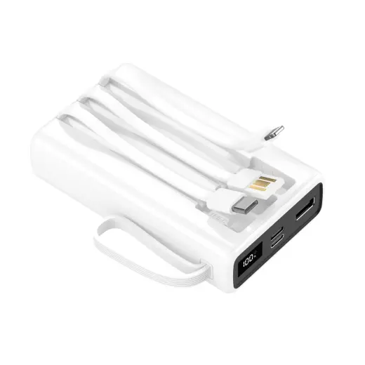 Setty SPB-LC-220 ārējais akumulators (powerbank) | 20 000 mAh | USB-C, Lightning | balts