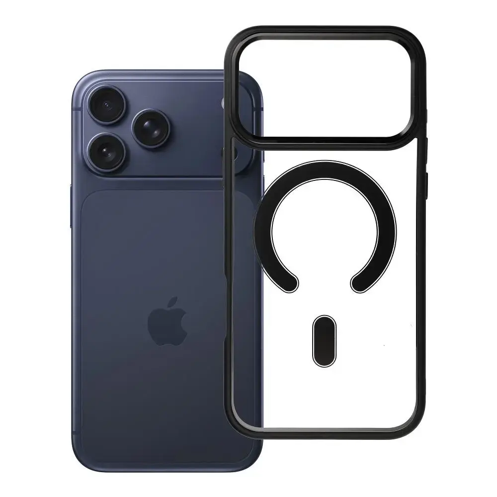 Color Edge Mag telefoni ümbris MagSafe toega iPhone 17 Pro Max must