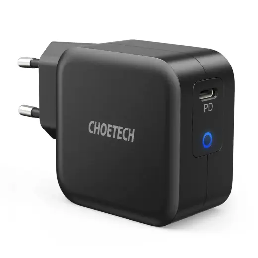 Choetech Q6006 tīkla lādētājs | 61W | GaN, PD | USB-C | melns
