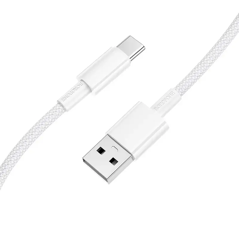 Borofone BX117 Source andmeedastus- ja laadimiskaabel | USB-A kuni USB-C | 15W | 1m | valge