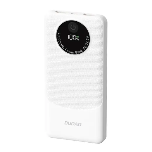 Внешний аккумулятор (powerbank) Dudao K12 | 10 000 мА·ч | 22.5 Вт | PD | USB-A, USB-C | белый