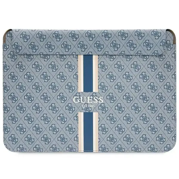 Guess 4G Printed Stripes laptop sleeve 14" blue
