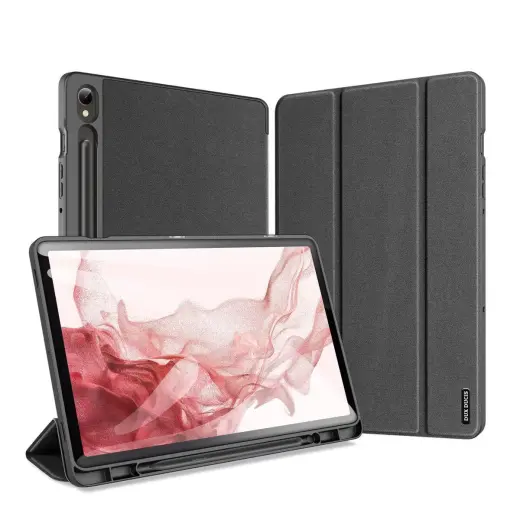 Dux Ducis Trifold planšetdatora maciņš ar MagSafe atbalstu Galaxy Tab S9 Ultra melns