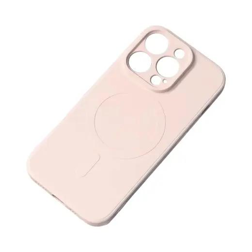 Silicone Case telefono dėklas su MagSafe palaikymu iPhone 15 Plus rožinis
