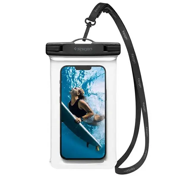 Spigen Ūdensnecaurlaidīgs futrālis A601 Universal Przezroczysty| kristāldzidrs  AMP04526