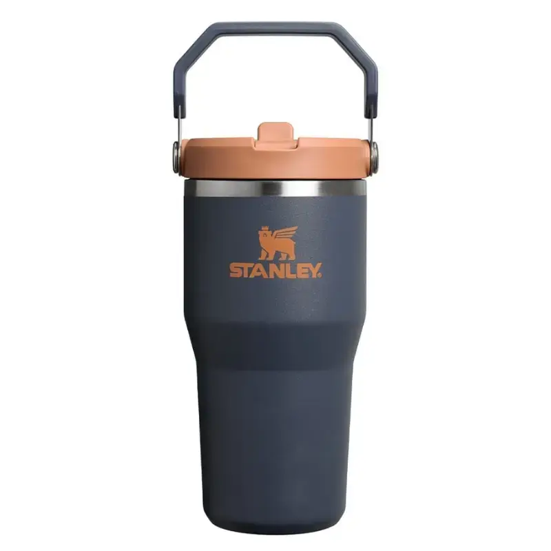 Термокружка с трубочкой IceFlow Flip Straw 2.0 Tumbler 0.59L серого цвета