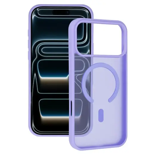 Tel Protect Aura Matte telefono dėklas su MagSafe palaikymu iPhone 17 Pro violetinis