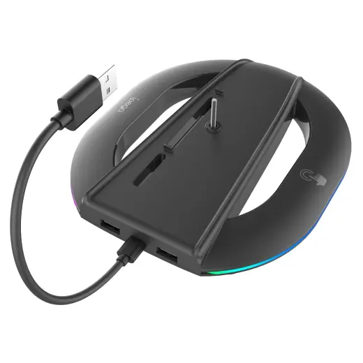 iPega P5S035SAH Vertical Stand (2xUSB-A) with RGB for PS5 Slim/PS5 Pro Black