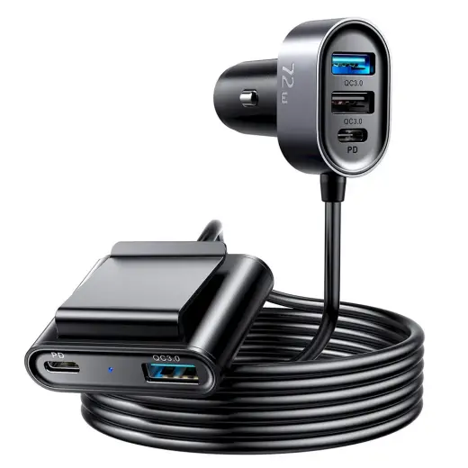 Joyroom JR-CL05 auto lādētājs | 75W | PD, QC | USB-A | melns