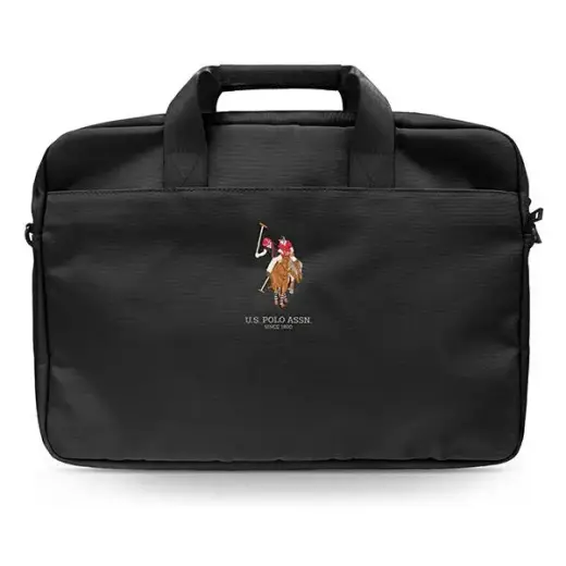 U.S. Polo Assn. Polo Embroidery nešiojamojo kompiuterio krepšys 16" juodas