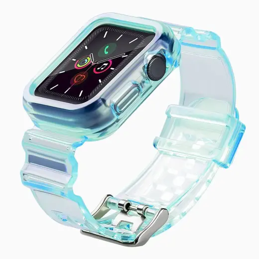 Fusion Accessories Light Set viedpulksteņa siksniņa priekš Apple Watch 2/3/4/5/6/7/SE (42/44/45 mm) | silikons | zila