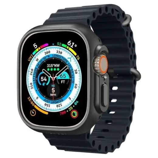 Spigen Thin Fit viedpulksteņa maciņš (apvalks) priekš Apple Watch Ultra (49 mm) | melns