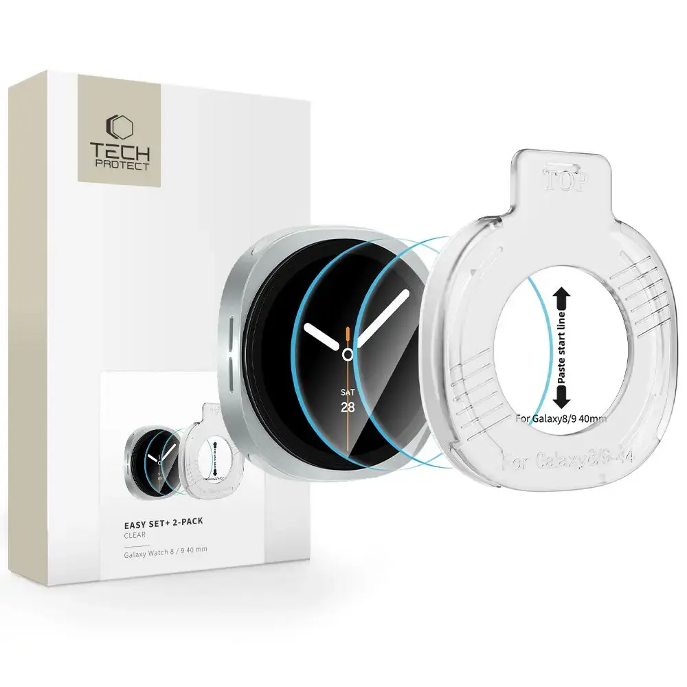 Tech-Protect apsauginis stiklas Galaxy Watch 8/9 (40 mm) | skaidrus (2 vnt.)