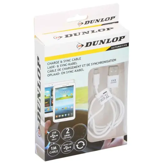 Зарядное устройство DUNLOP | 5W | USB-A, Micro-USB | с кабелем USB-A на Micro-USB в комплекте