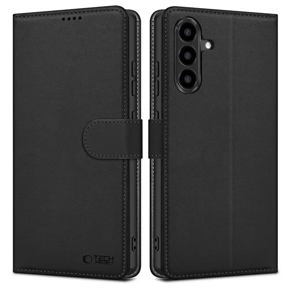 TECH-PROTECT Wallet knyginio tipo telefono dėklas Samsung Galaxy A57 (A576) juodas