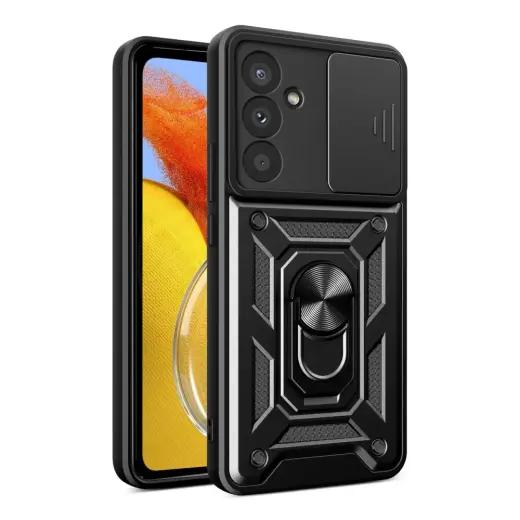 Hybrid Armor Camshield maciņš telefonam Samsung Galaxy A57 (A576) melns (ar kameras aizsargu)