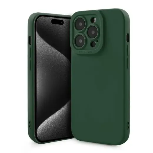 Fusion Softy protect telefono dėklas iPhone 15 Pro žalias