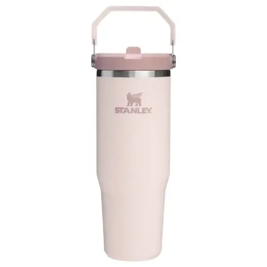 Termokrūze ar salmiņu The IceFlow Flip Straw 2.0 Tumbler 0,89L gaiši rozā