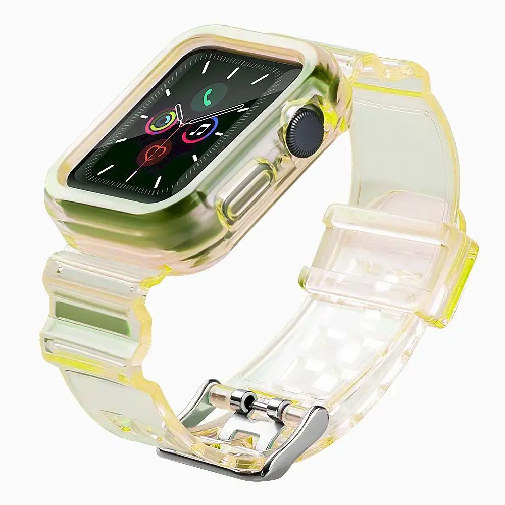 Fusion Accessories Fusion Light Set viedpulksteņa siksniņa priekš Apple Watch 2/3/4/5/6/7/SE (42/44/45 mm) | silikons | dzeltena