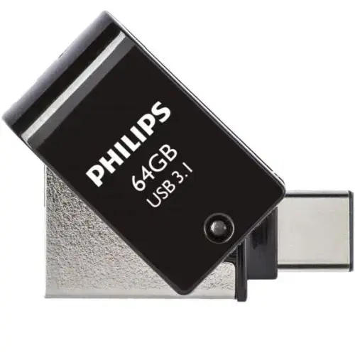 PHILIPS USB 3.1 | USB-C Flash Drive Midnight black 64GB 