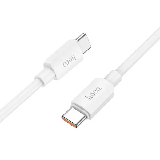 Hoco X96 datu pārraides un uzlādes vads | USB-C uz USB-C | PD | 100W | 1m | balts