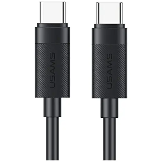 USAMS U94 datu pārraides un uzlādes vads | USB-C uz USB-C | 60W | 1m | melns