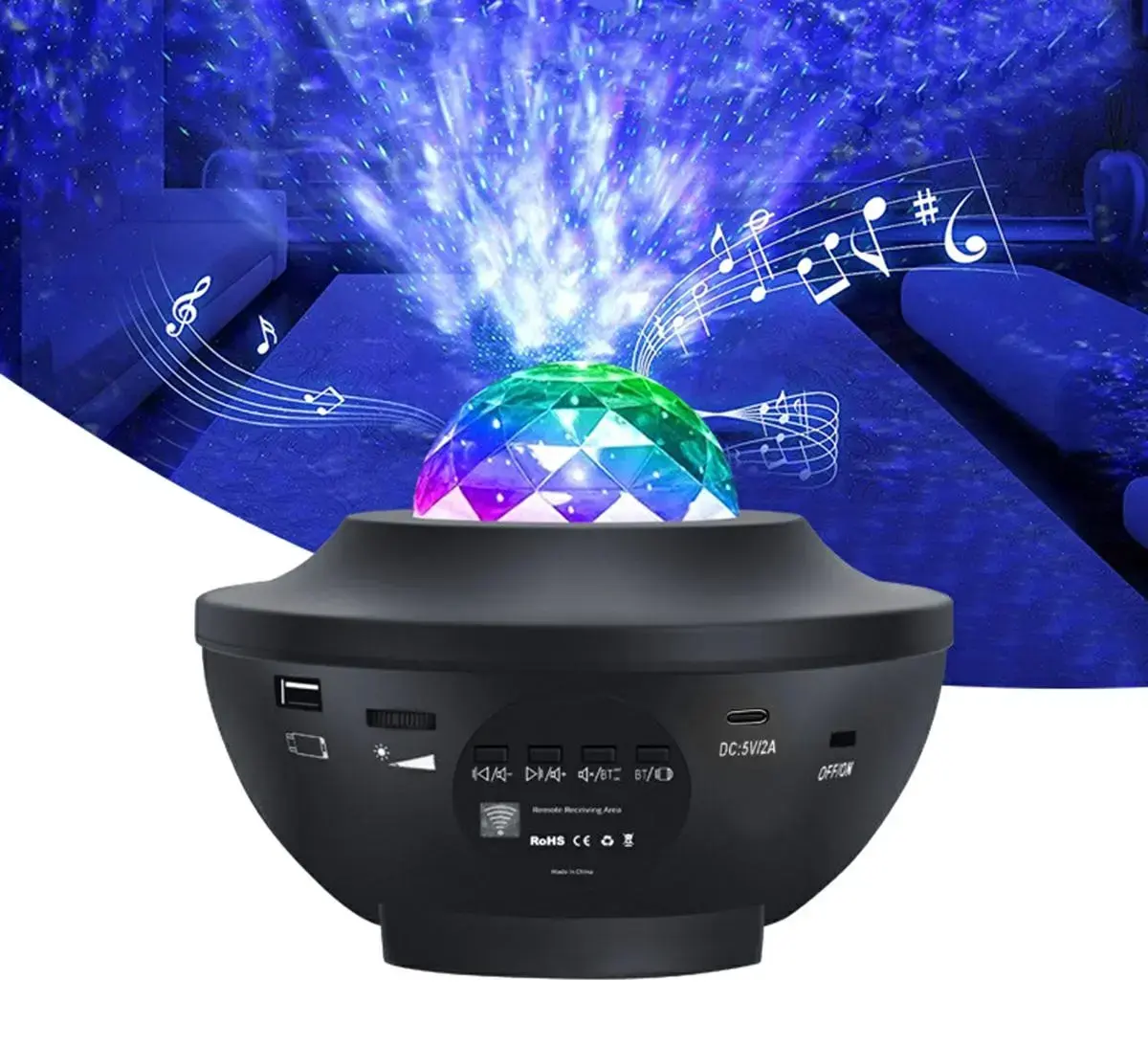 Fusion V3 diskotēkas lampa ar tālvadības pulti