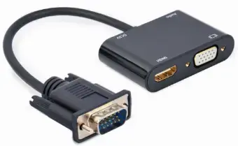 Adapteris Gembird VGA Male - HDMI Female 0.15m Black