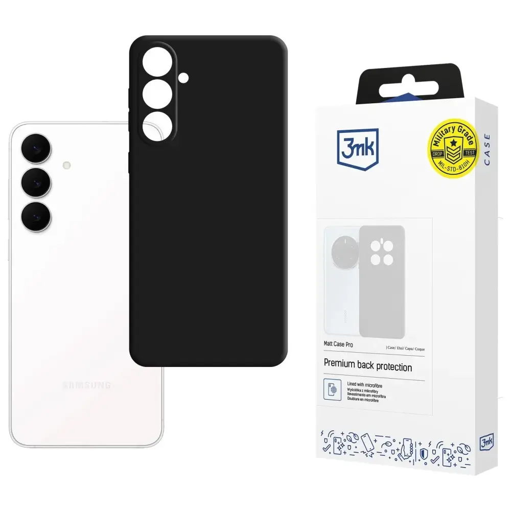 Etui 3MK Matt Case Pro do Samsung Galaxy  S25 FE czarny