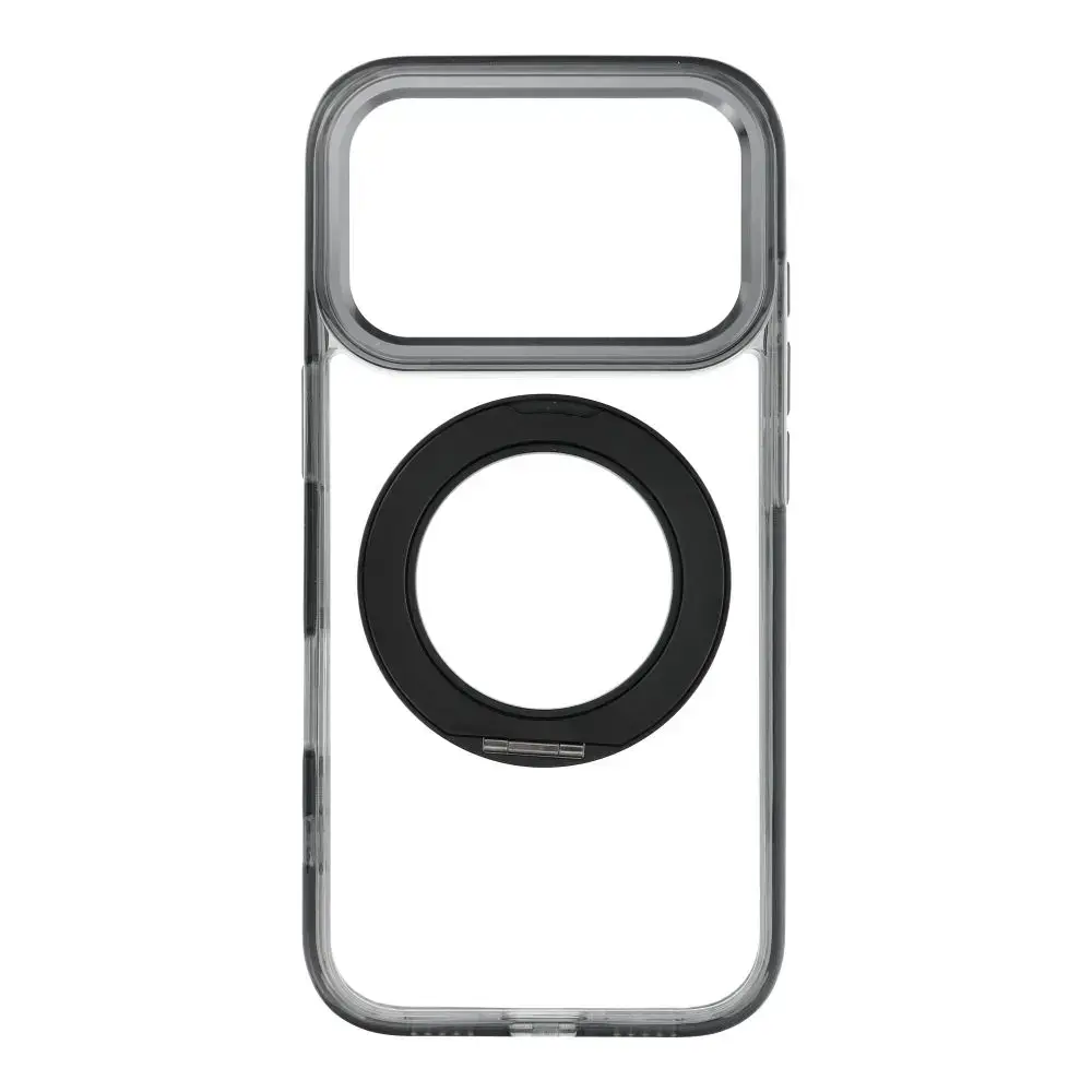 Frame Circle Stand phone case with stand and MagSafe support for iPhone 18 Pro | iPhone 17 Pro black