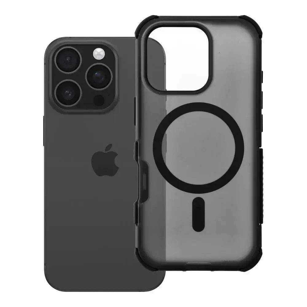 Forcell F-Protect BumperX Premium telefono dėklas su MagSafe palaikymu iPhone 16 Pro juodas