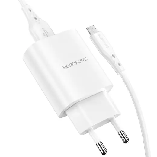Borofone Зарядное устройство BN1 Innovative | USB | 2,1A с USB на MicroUSB белое