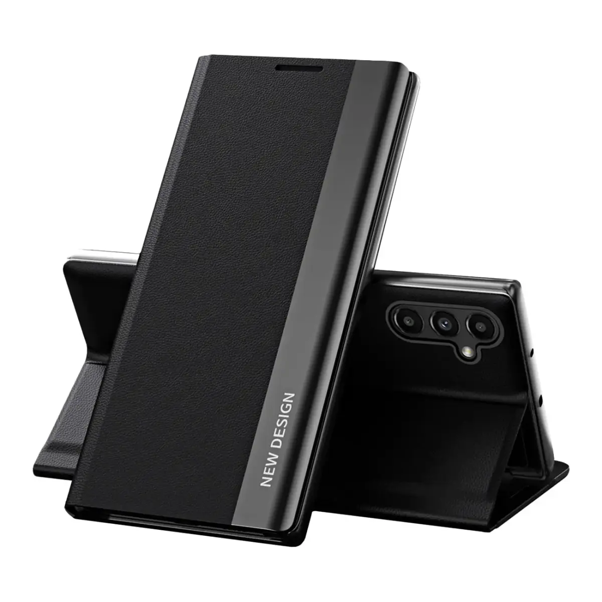 Fusion Sleep PRO eco leather book type phone case for Samsung Galaxy A13 4G (A135) black