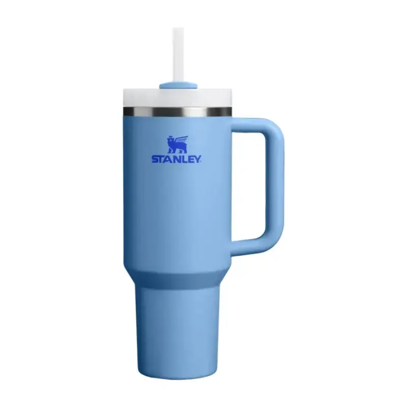 Thermo mug with straw The Quencher H2.O FlowState Tumbler 1.18L light blue