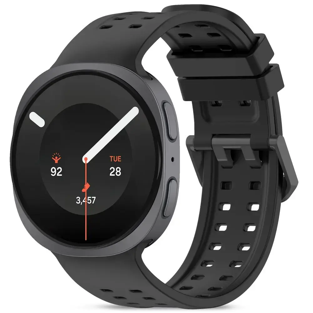 Tech-Protect Silicone Air nutikella ümbris Samsung Galaxy Watch 8/9/Classic (40/44/46 mm) jaoks | must