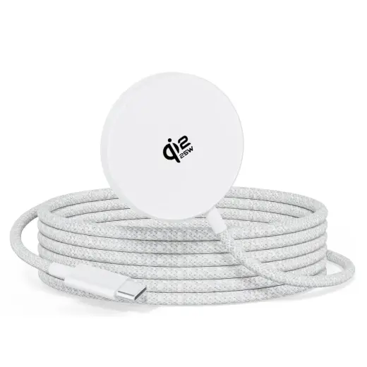XO JH025 bezvadu lādētājs | Qi 2.2 | Saderīgs ar MagSafe | 25W | balts
