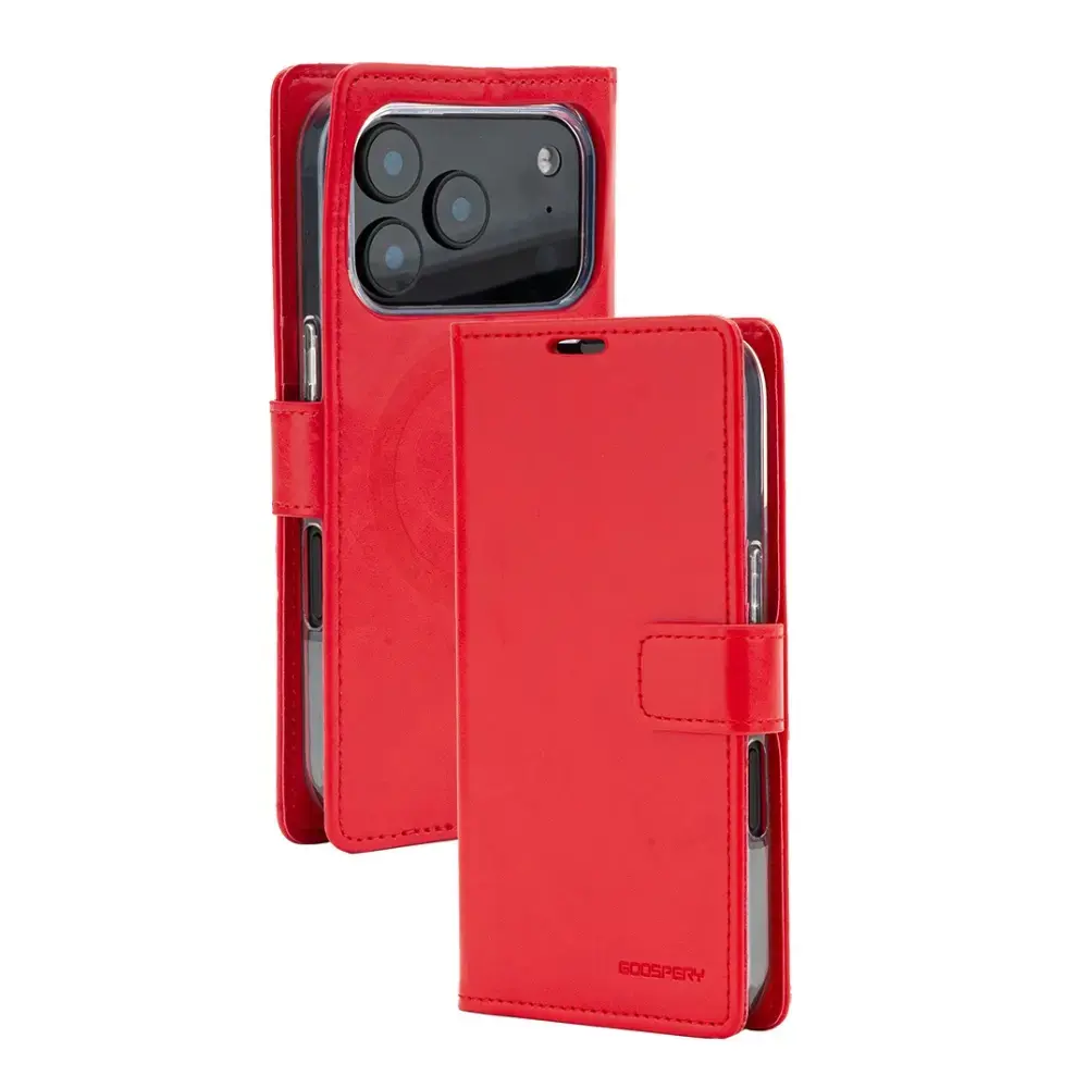 Mercury BlueMoon Diary telefoni ümbris MagSafe toega telefonile iPhone 17 Pro | iPhone 18 Pro punane