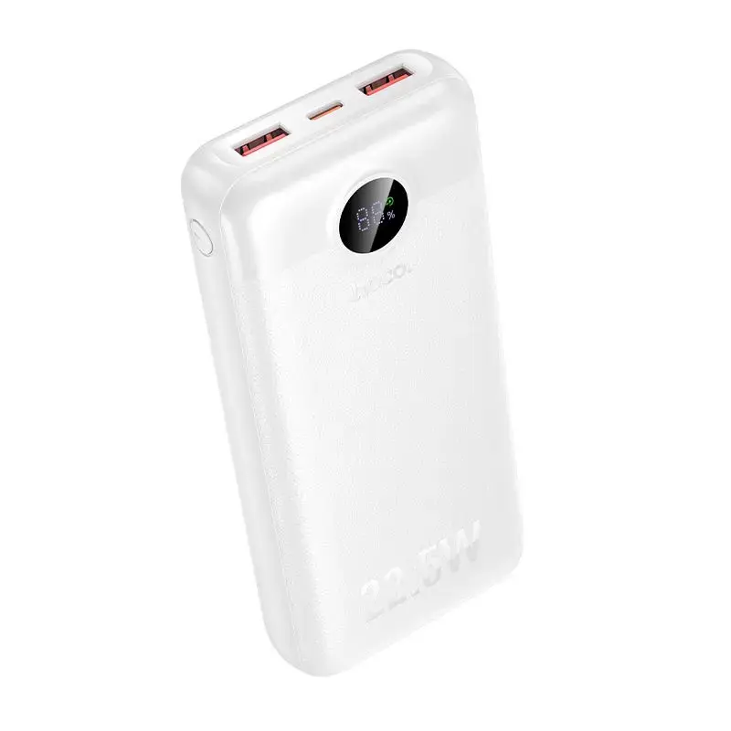 Hoco J172A Power Bank | 20,000 mAh | 22.5W | PD, QC | USB-A, USB-C | LED Display | white