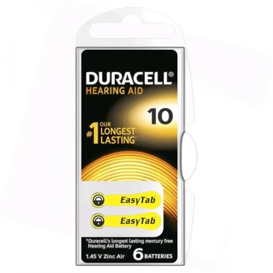 Duracell Hearing 10 (A10) Blister package 6pcs