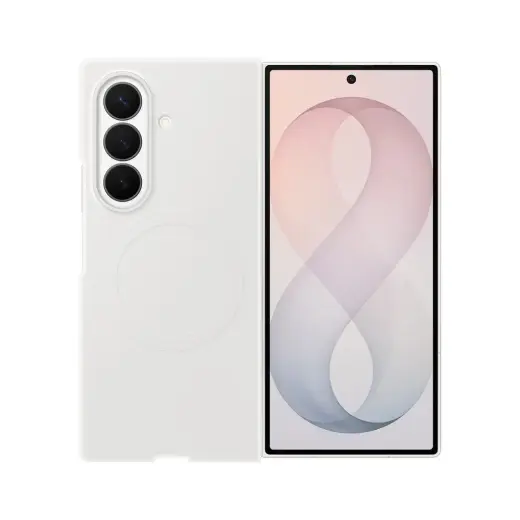 Samsung Silicone Magnet чехол с поддержкой MagSafe для телефона Samsung Galaxy Z Fold 8 (F971) белый (защитная плёнка в комплекте)