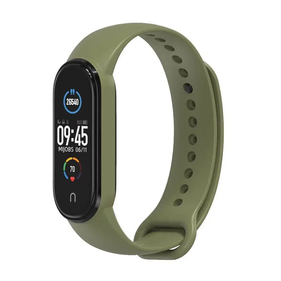 nutikella rihm Xiaomi Mi Band 5/6/7 jaoks | silikoonist | roheline