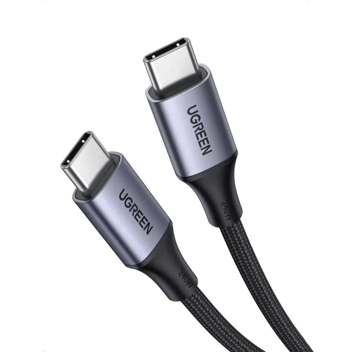 Ugreen US535 провод для передачи данных и зарядки | USB-C на USB-C | 240W | 1m | серый