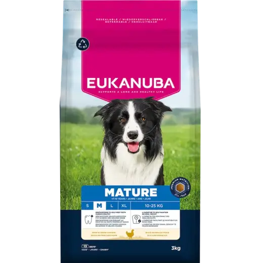 Sausa barība suņiem - Eukanuba Mature Medium Chicken, 3 KG