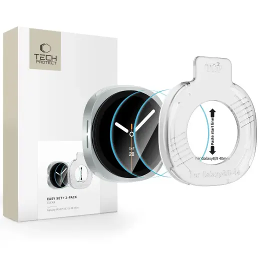 Tech-Protect apsauginis stiklas Galaxy Watch 8/9 (40 mm) | skaidrus (2 vnt.)