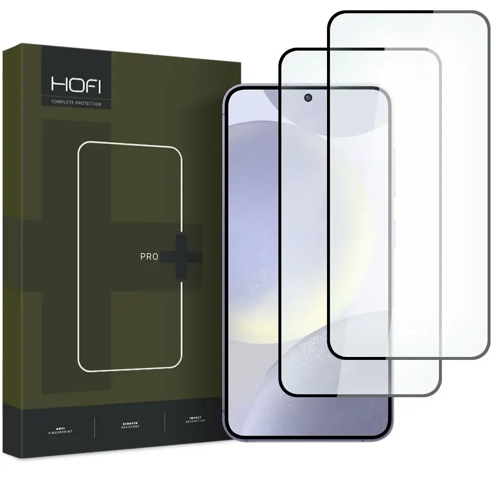 HOFI GLASS PRO+ grūdintas stiklas, skirtas telefonui Samsung Galaxy S24, juodas, 2 vnt.