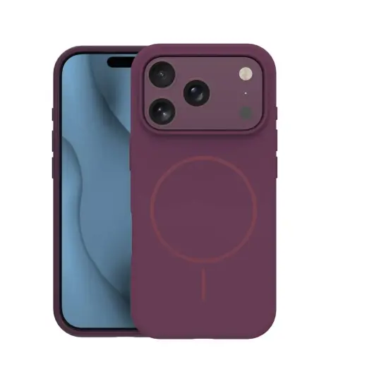 Silicone Thin Mag telefoni ümbris MagSafe toega iPhone 17 Pro | iPhone 18 Pro punane