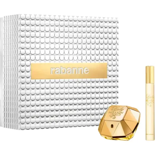 Paco Rabanne komplekts: Lady Million parfimērijas ūdens, sievietēm, 50 ml + Lady Million smaržūdens, sievietēm, 10 ml